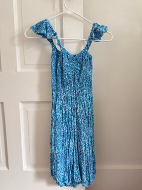 Tiare Hawaii Turquoise Floral Sundress